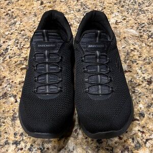 Skechers Black Slip-On Sneakers